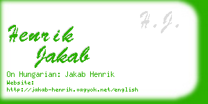 henrik jakab business card